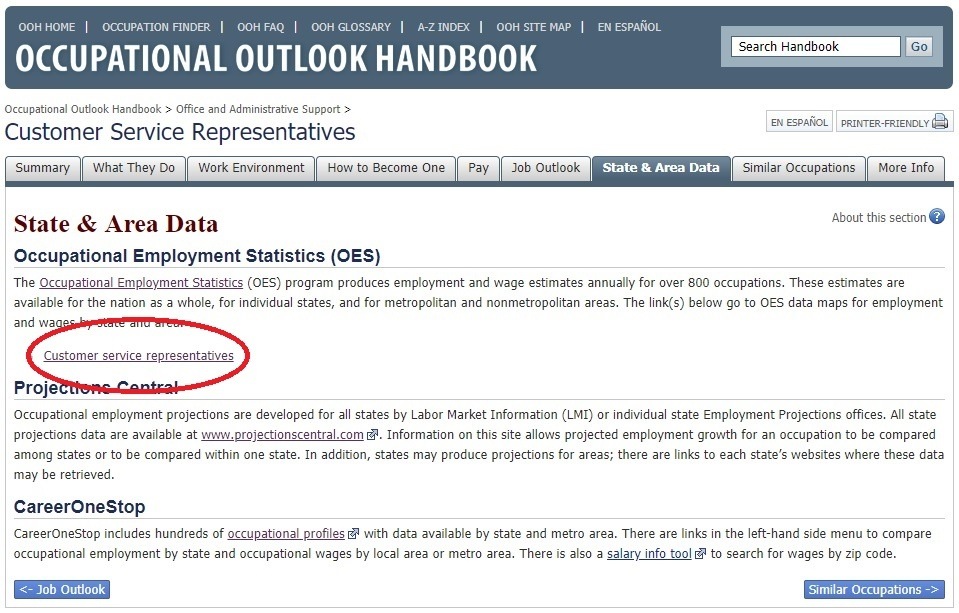 customer service rep state